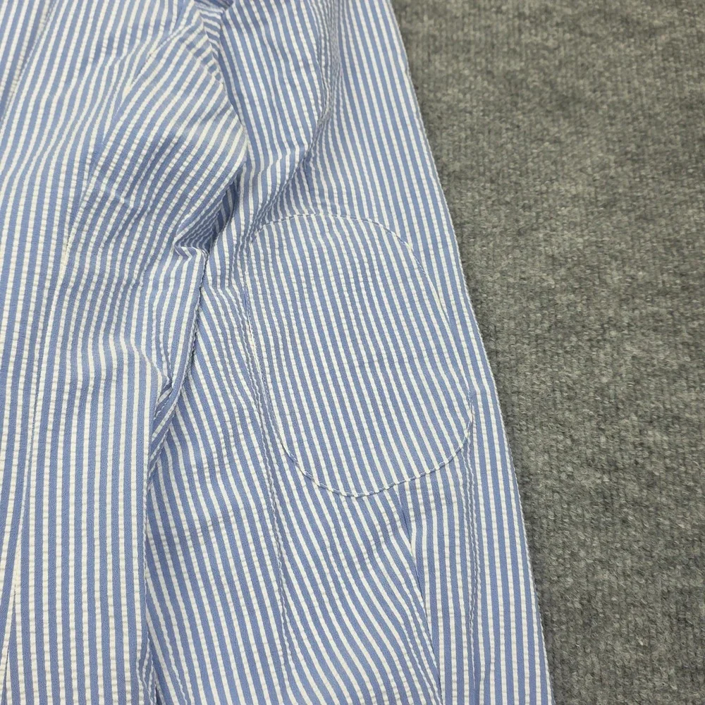 Chubbies Blazer Men's XL Blue Striped Seersucker Dapper Dude Pique NWT